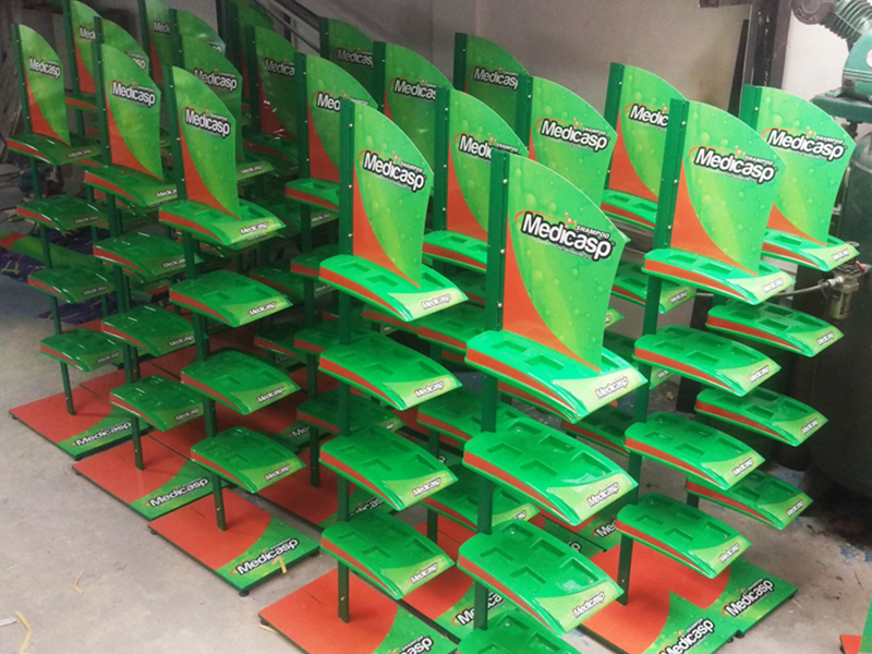 Exhibidor POP Floor Stand Medicaps Produccion