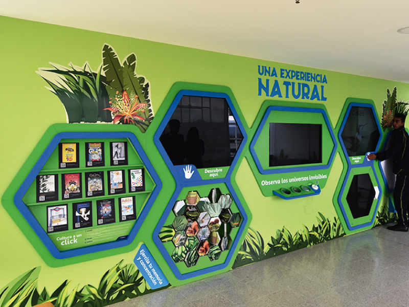 mobiliario educativo pared interactiva hospital zipaquira