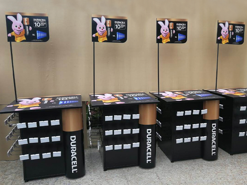 Exhibidor Mesa de prueba Pilas Duracell 2