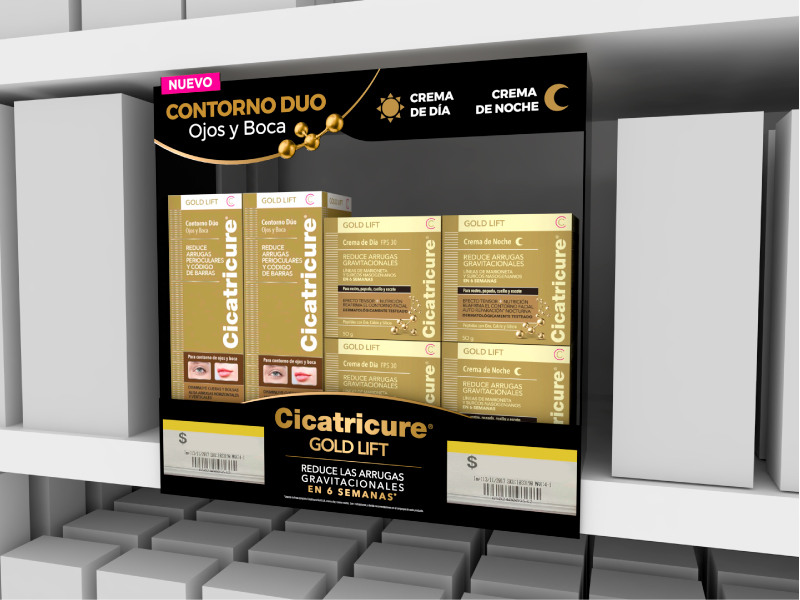 marco-para-entrepao-gondola-cicatricure-gold-lanzamiento